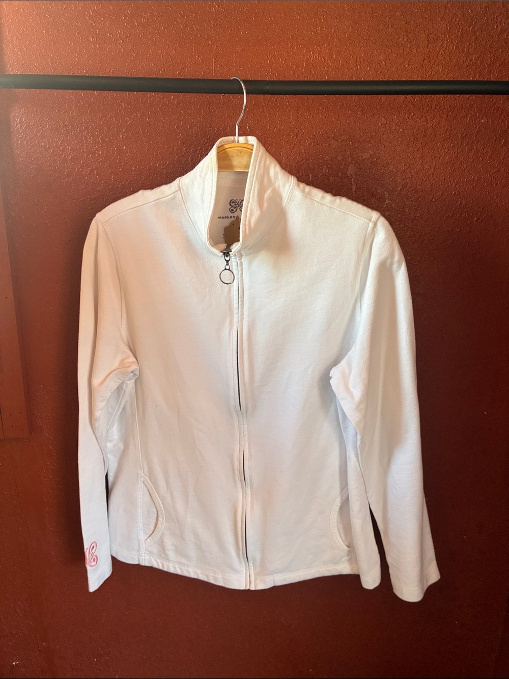 Women's White Zip-Front Jacket